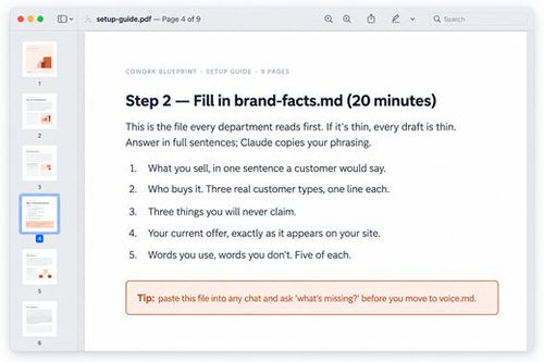 Bonus 2 — The four brand-file worksheets